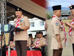Pimpin Apel Besar HUT Pramuka ke-64, Bupati Monadi Tekankan Peran Pembinaan Generasi Muda