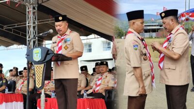 Pimpin Apel Besar HUT Pramuka ke-64, Bupati Monadi Tekankan Peran Pembinaan Generasi Muda