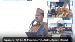 Upacara HUT ke-36 Perumda Tirta Sakti, Bupati Monadi Tekankan Transformasi Pelayanan dan Kepedulian Sosial
